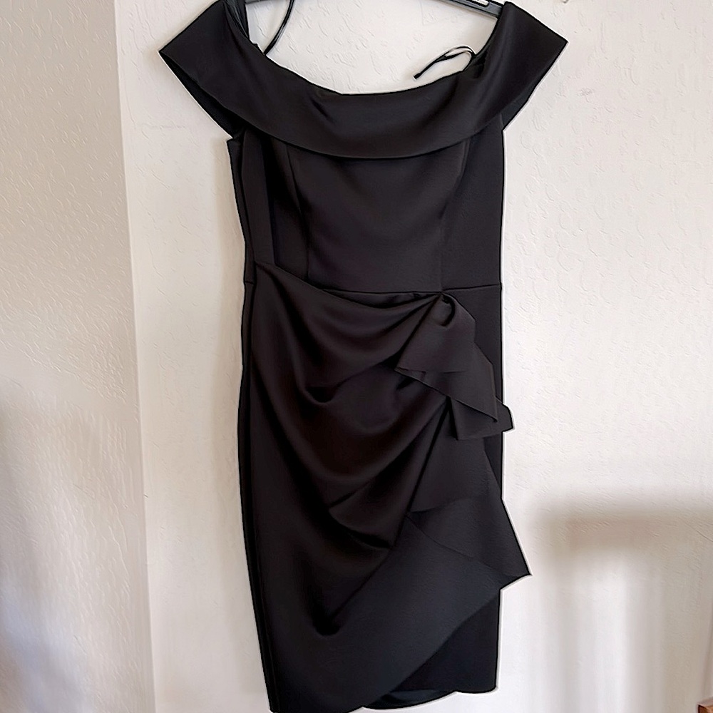 Escape Evenings - Off Shoulder Scuba Dress NWOT Runs Slightly Small-Never worn.